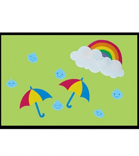 펠트 환경꾸미기 - 비와 우산 (중)