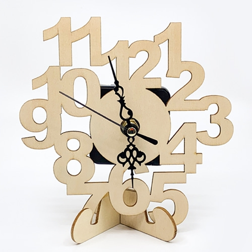 나무시계완성-숫자 시계 만들기
